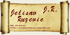 Jelisav Ružević vizit kartica